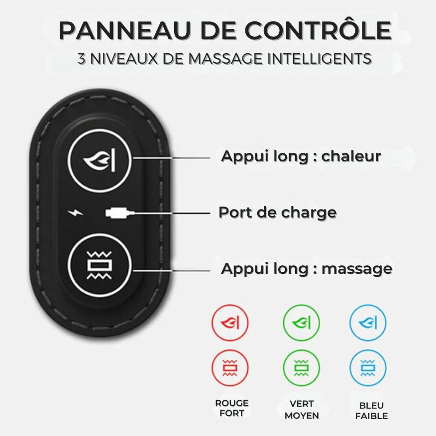 NeckioMed — Oreiller cervical chauffant à vibrations