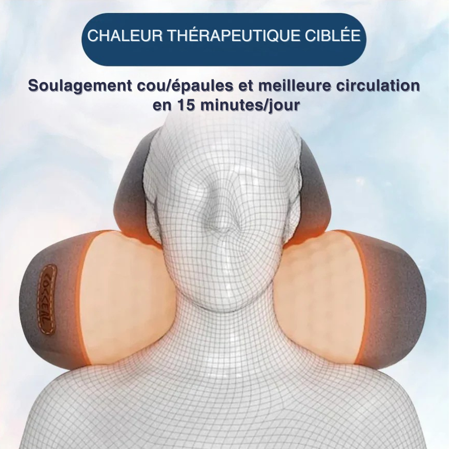 NeckioMed — Oreiller cervical chauffant à vibrations