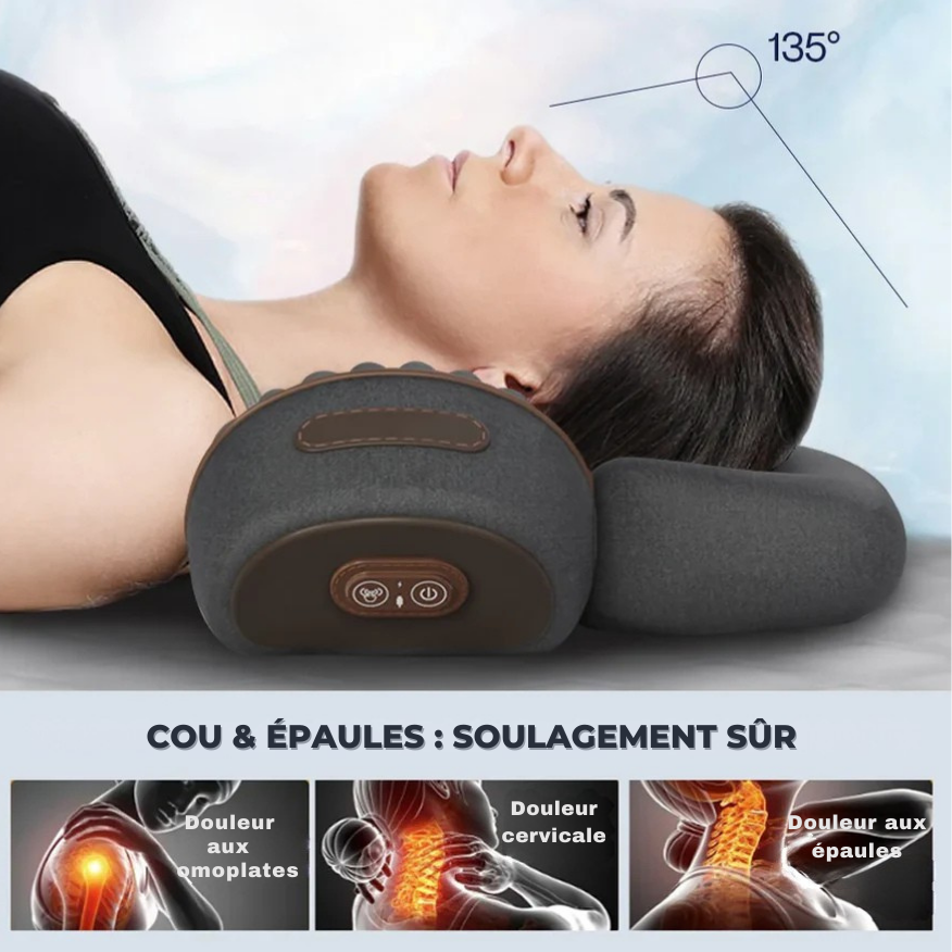 NeckioMed — Oreiller cervical chauffant à vibrations