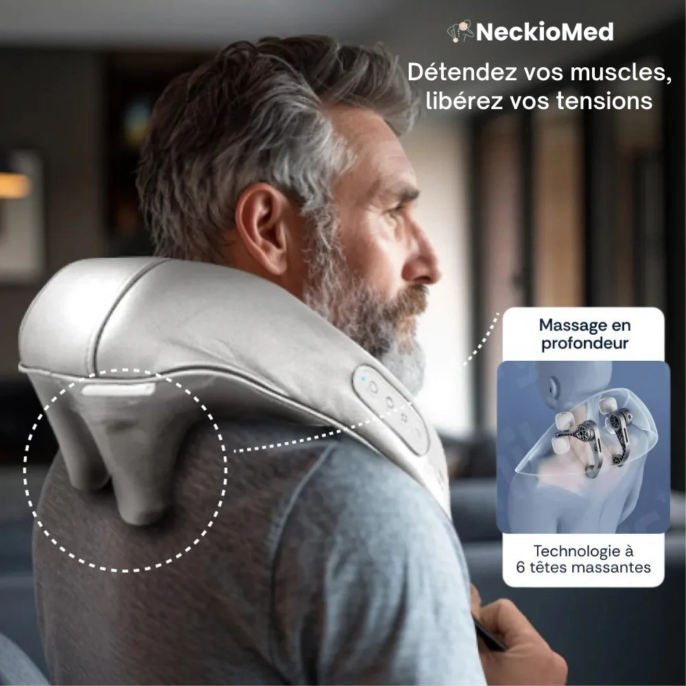 NeckioMed — Masseur cervical chauffant • Cou & épaules
