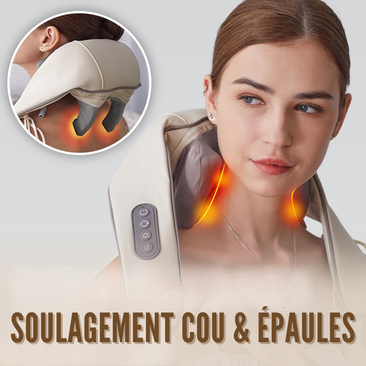 NeckioMed — Masseur à rouleaux chauffant • Cou & épaules
