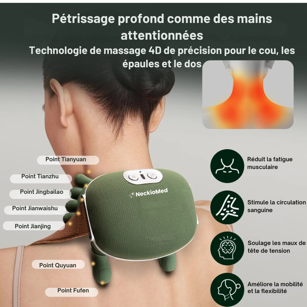 Masseur électrique multi-zones -cou, épaules, dos, jambes