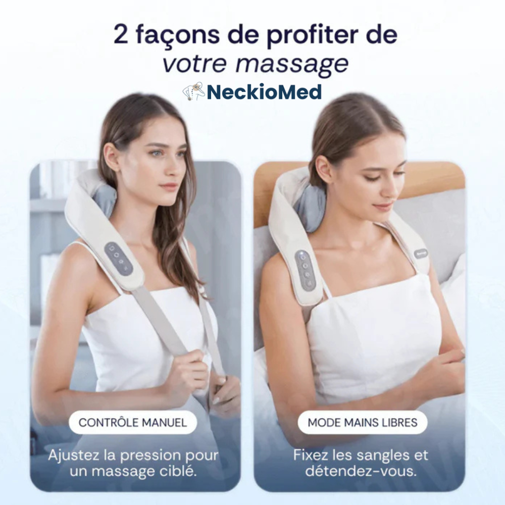 NeckioMed — Masseur cervical chauffant • Cou & épaules