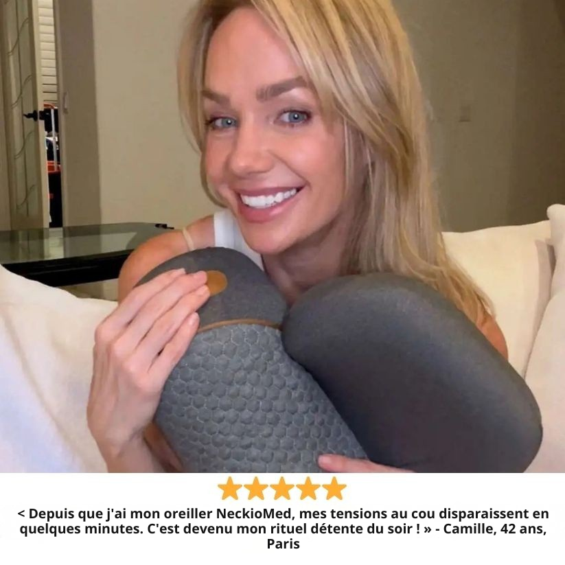 NeckioMed-Oreiller cervical chauffant à vibrations