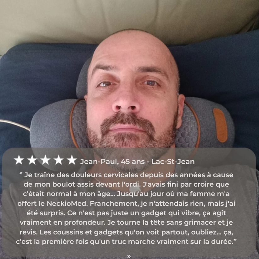 NeckioMed-Oreiller cervical chauffant à vibrations