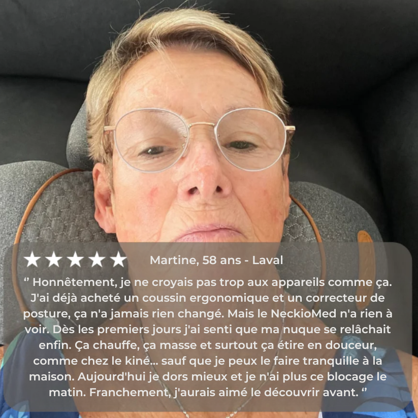 NeckioMed-Oreiller cervical chauffant à vibrations