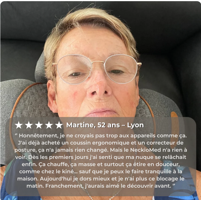 NeckioMed-Oreiller cervical chauffant à vibrations