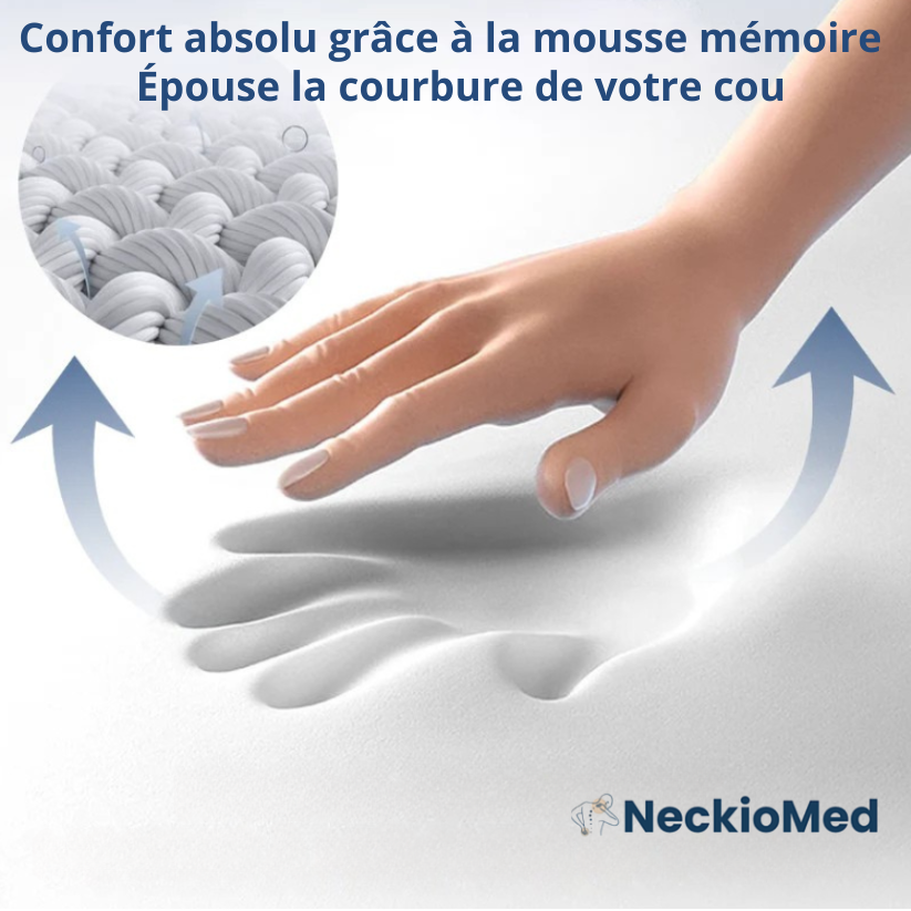 NeckioMed-Oreiller cervical chauffant à vibrations