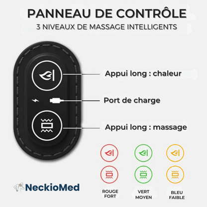 NeckioMed-Oreiller cervical chauffant à vibrations
