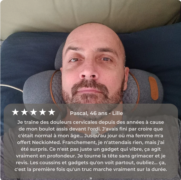 NeckioMed-Oreiller cervical chauffant à vibrations