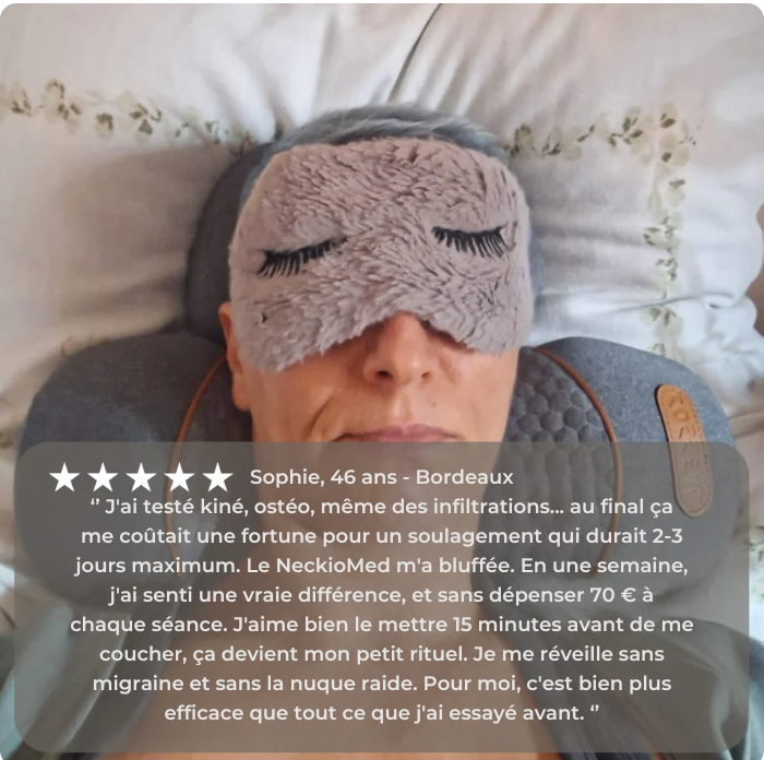 NeckioMed-Oreiller cervical chauffant à vibrations