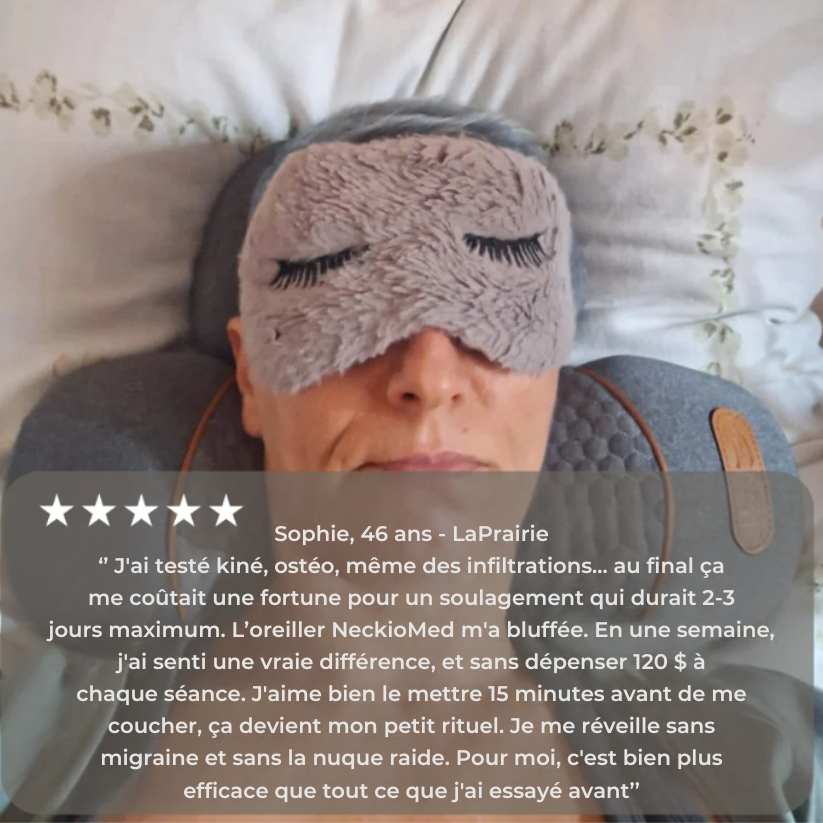 NeckioMed-Oreiller cervical chauffant à vibrations