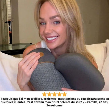 NeckioMed-Oreiller cervical chauffant à vibrations