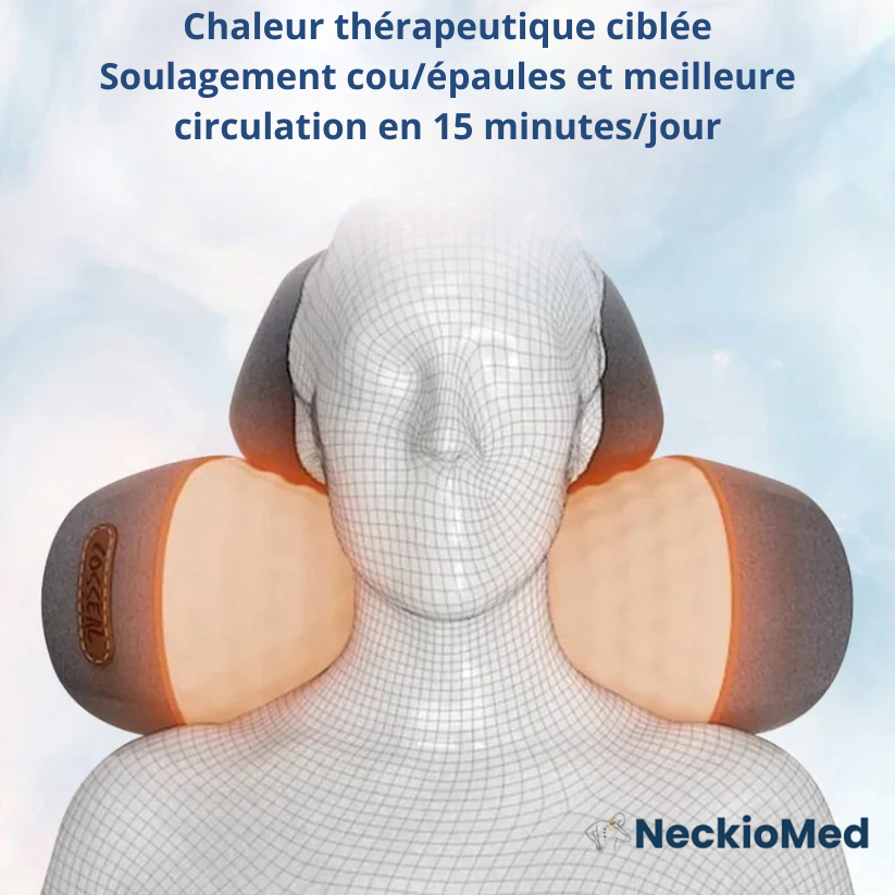 NeckioMed-Oreiller cervical chauffant à vibrations