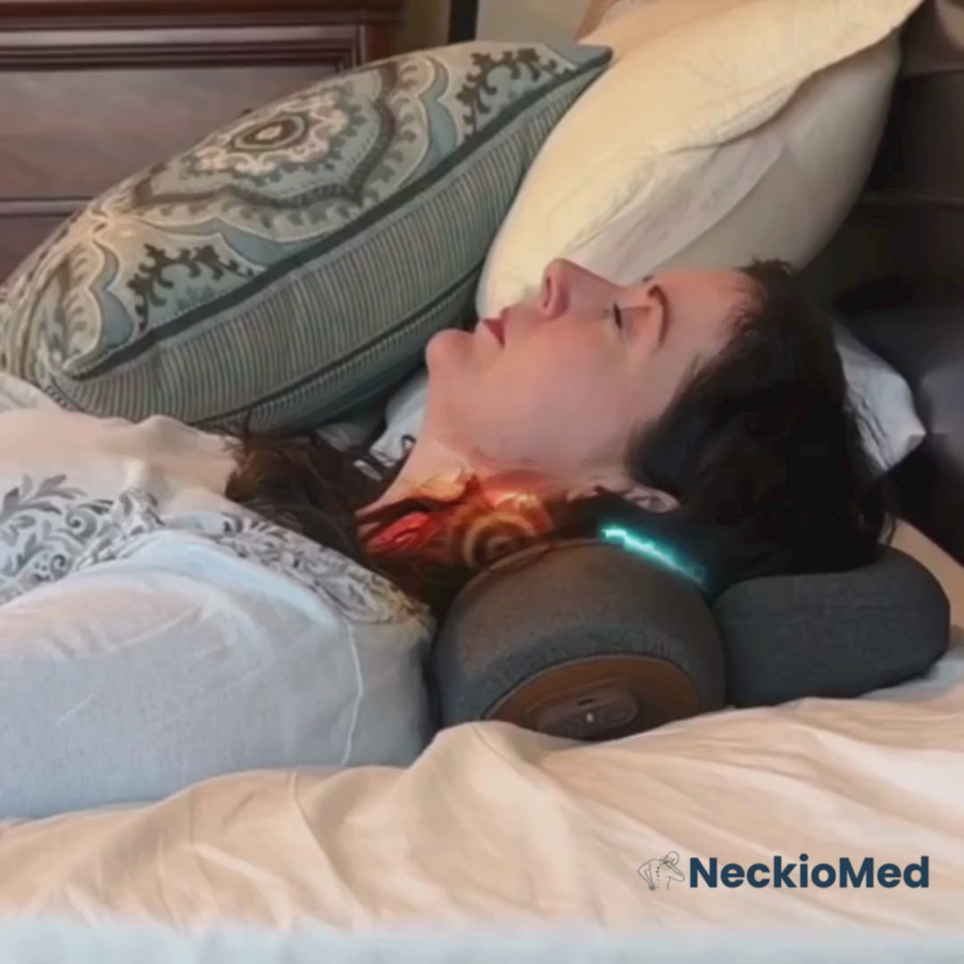 NeckioMed-Oreiller cervical chauffant à vibrations